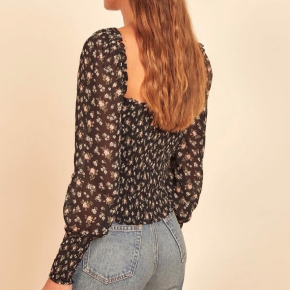 Reformation pinto freesia top